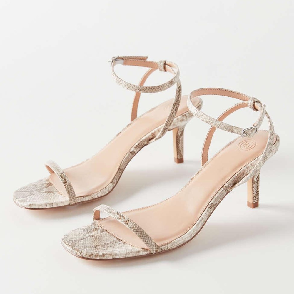 UO faux Snakeskin Sasha Kitten Heels